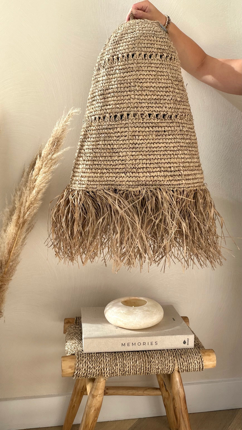 Lampenkap Raffia zeegras