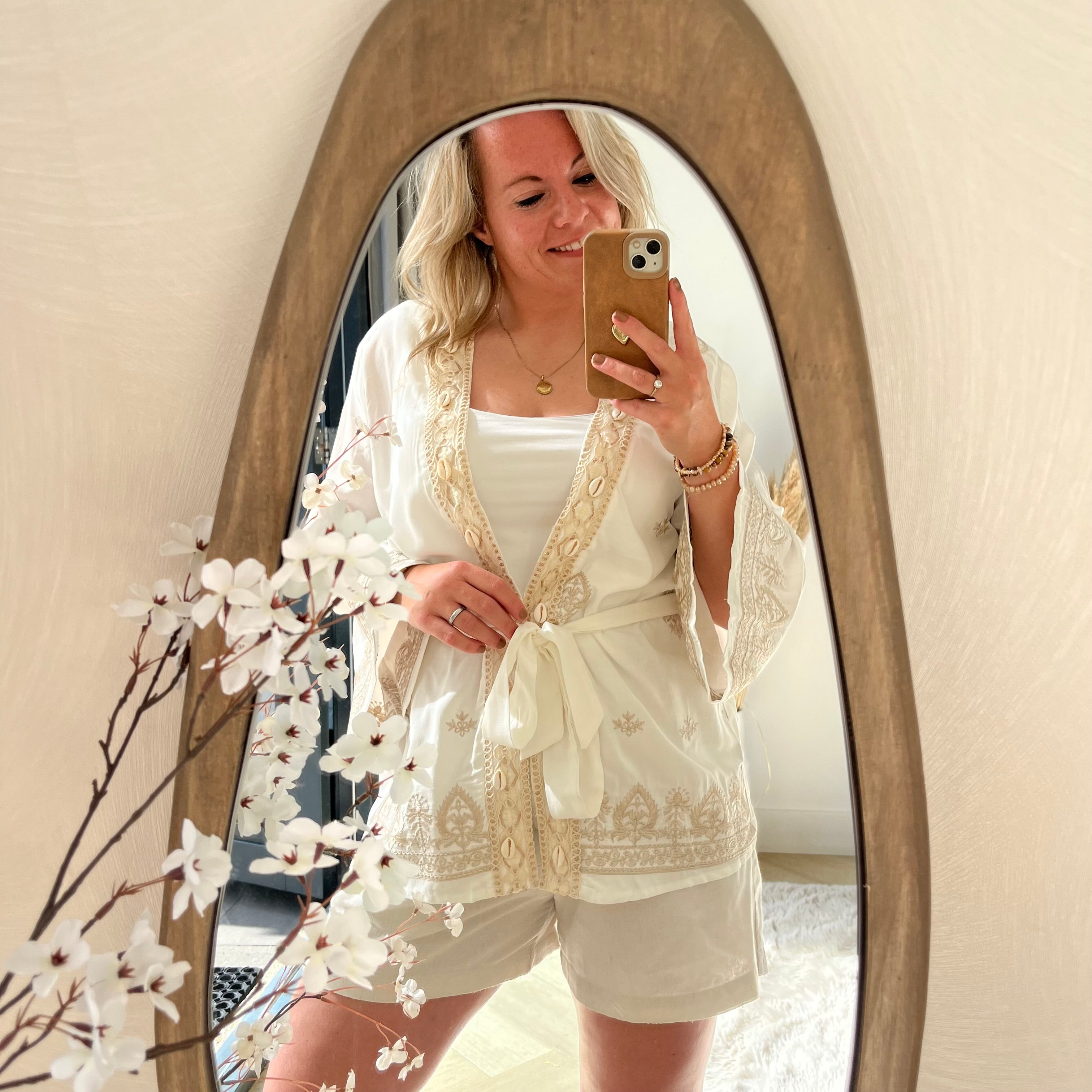 Bohemian kimono beige