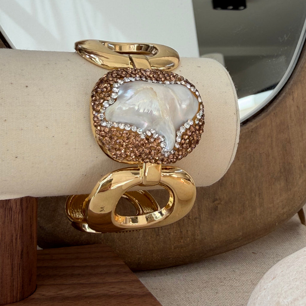 Armband parel Amethist