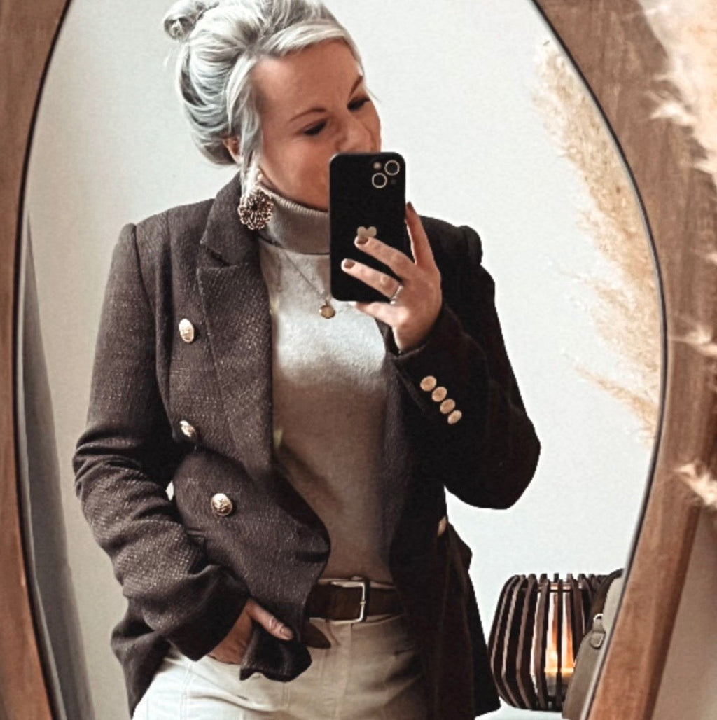 Tweed bruine colbert