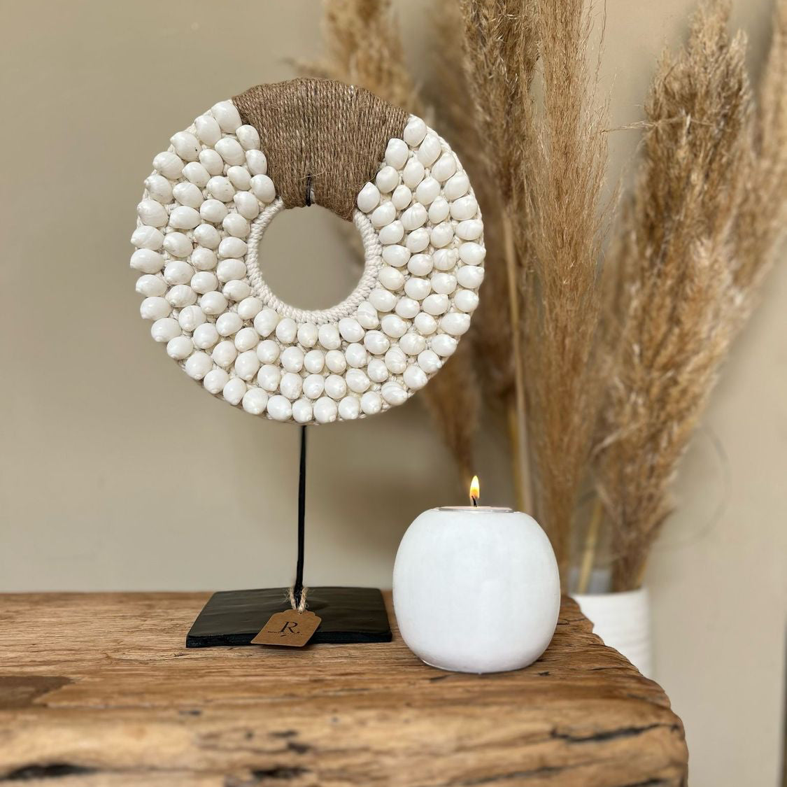 Schelpen ornament en touw