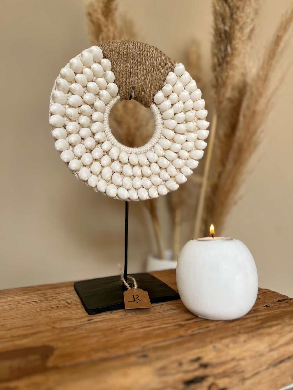 Schelpen ornament en touw