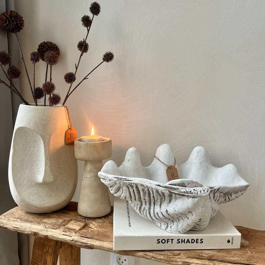 Schelp schaal white L