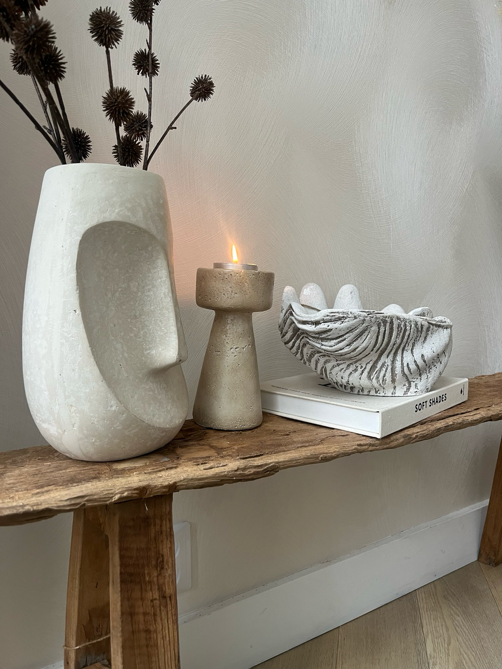 Schelp schaal white L