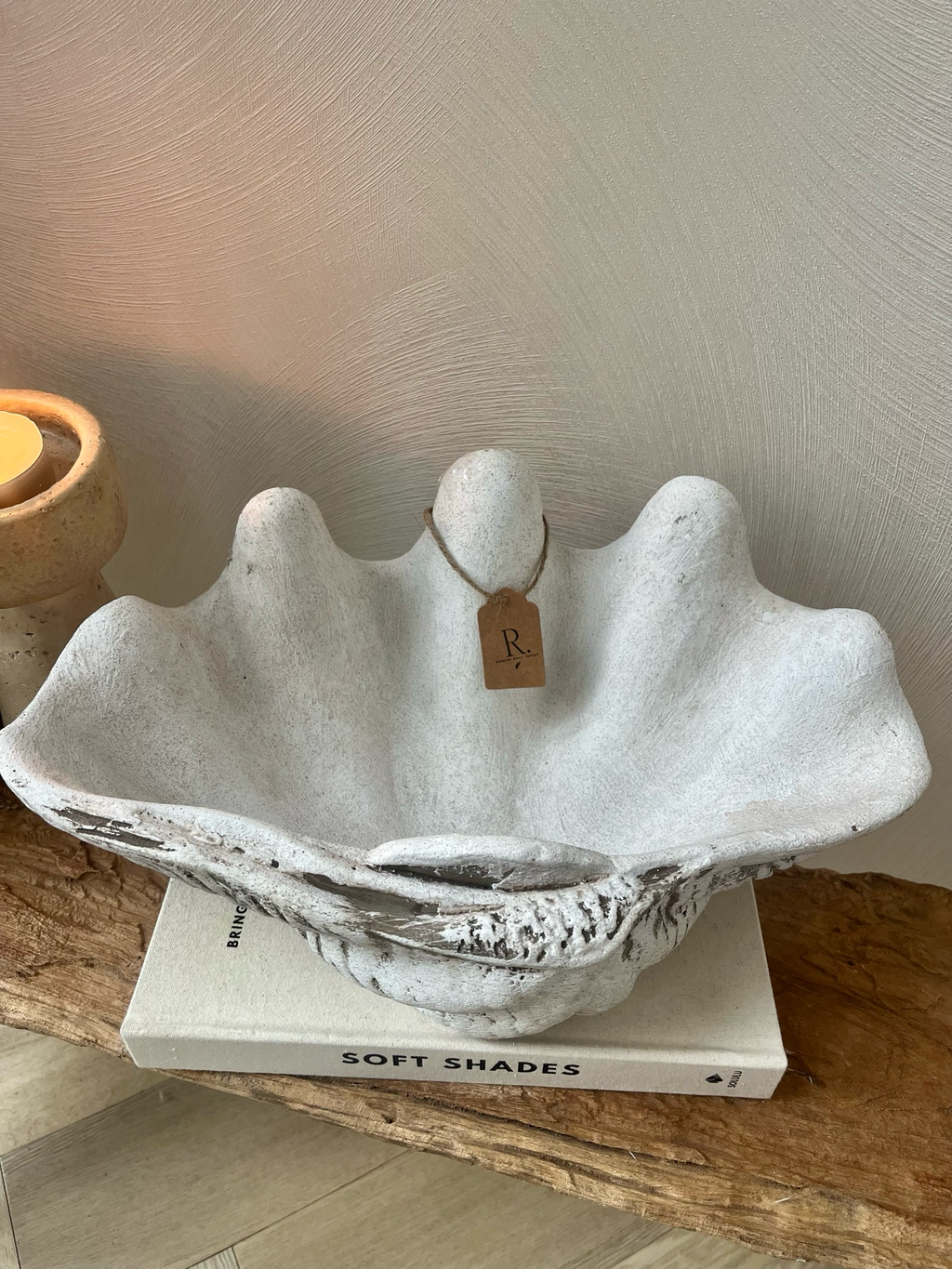 Schelp schaal white L