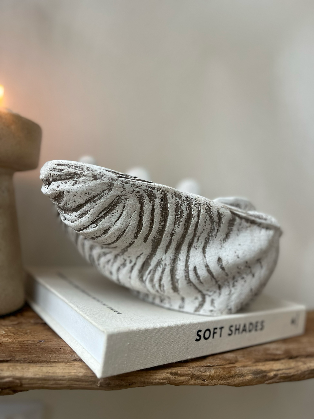 Schelp schaal white L