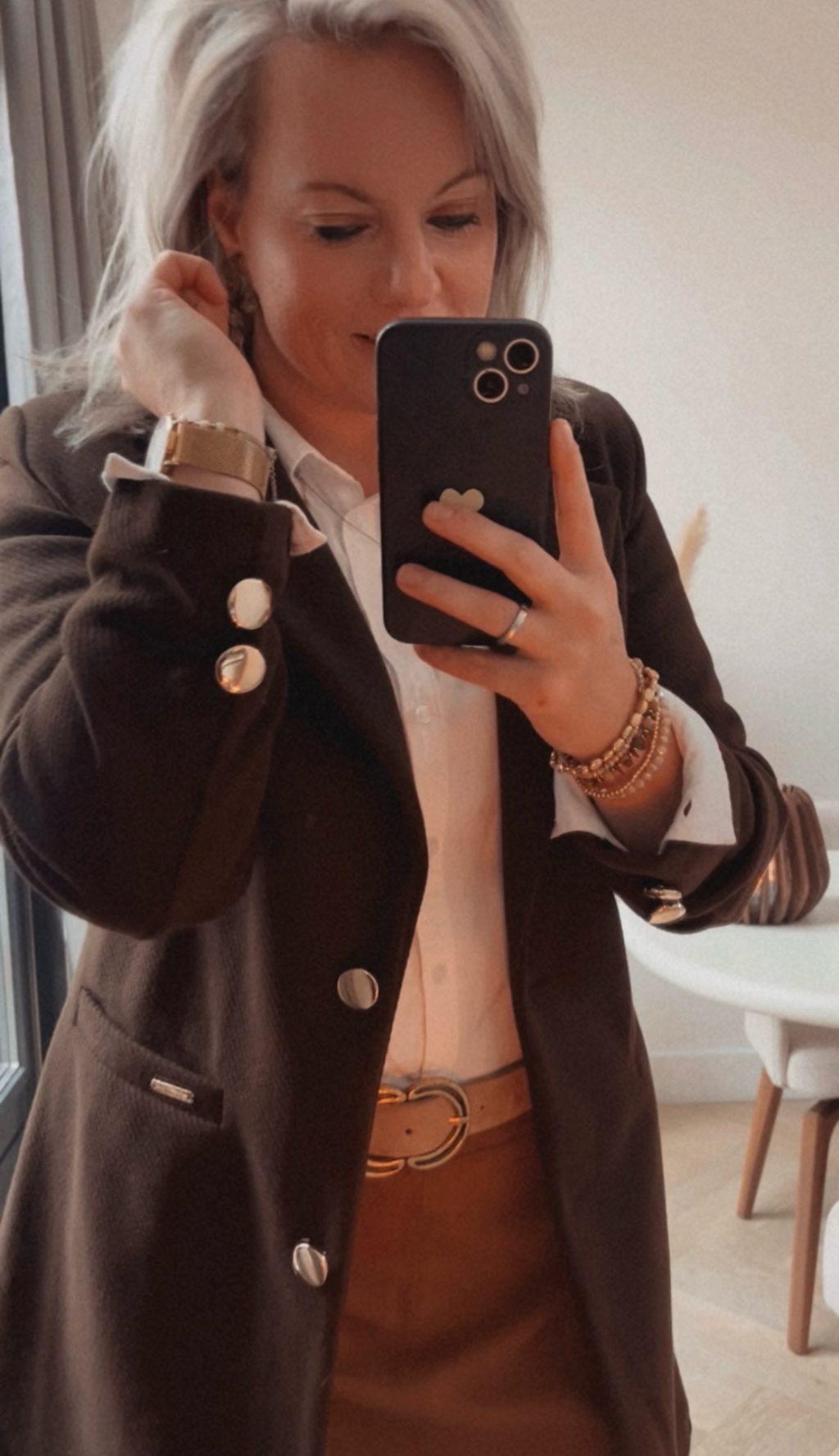 Mantel chocolade bruin