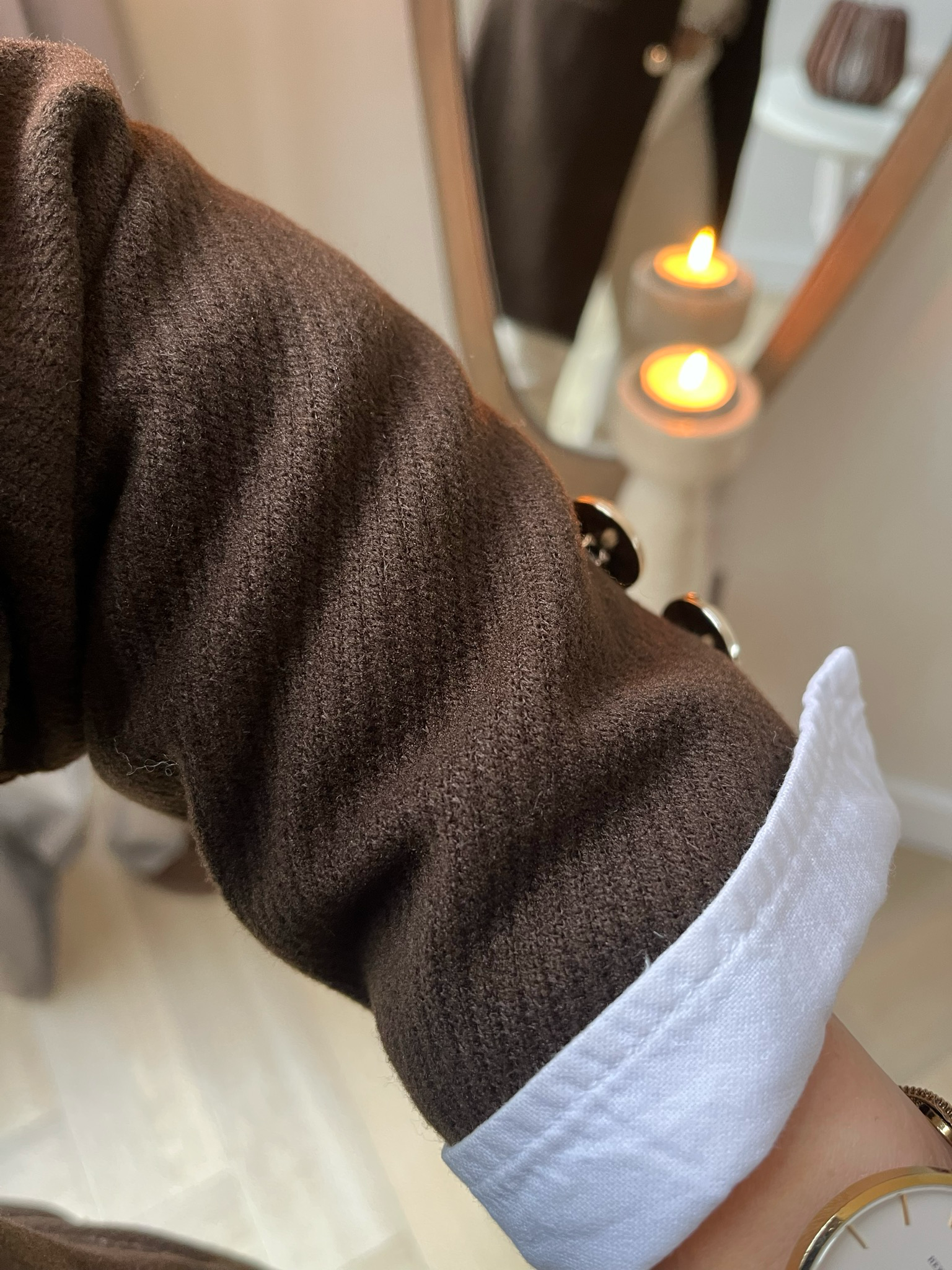 Mantel chocolade bruin