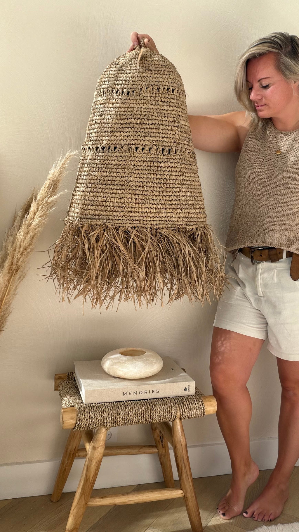 Lampenkap Raffia zeegras