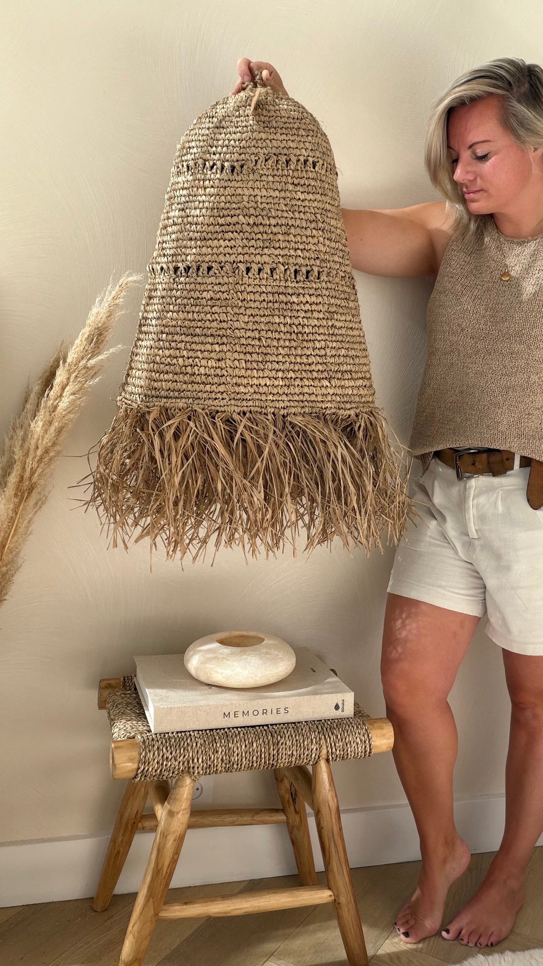 Lampenkap Raffia zeegras