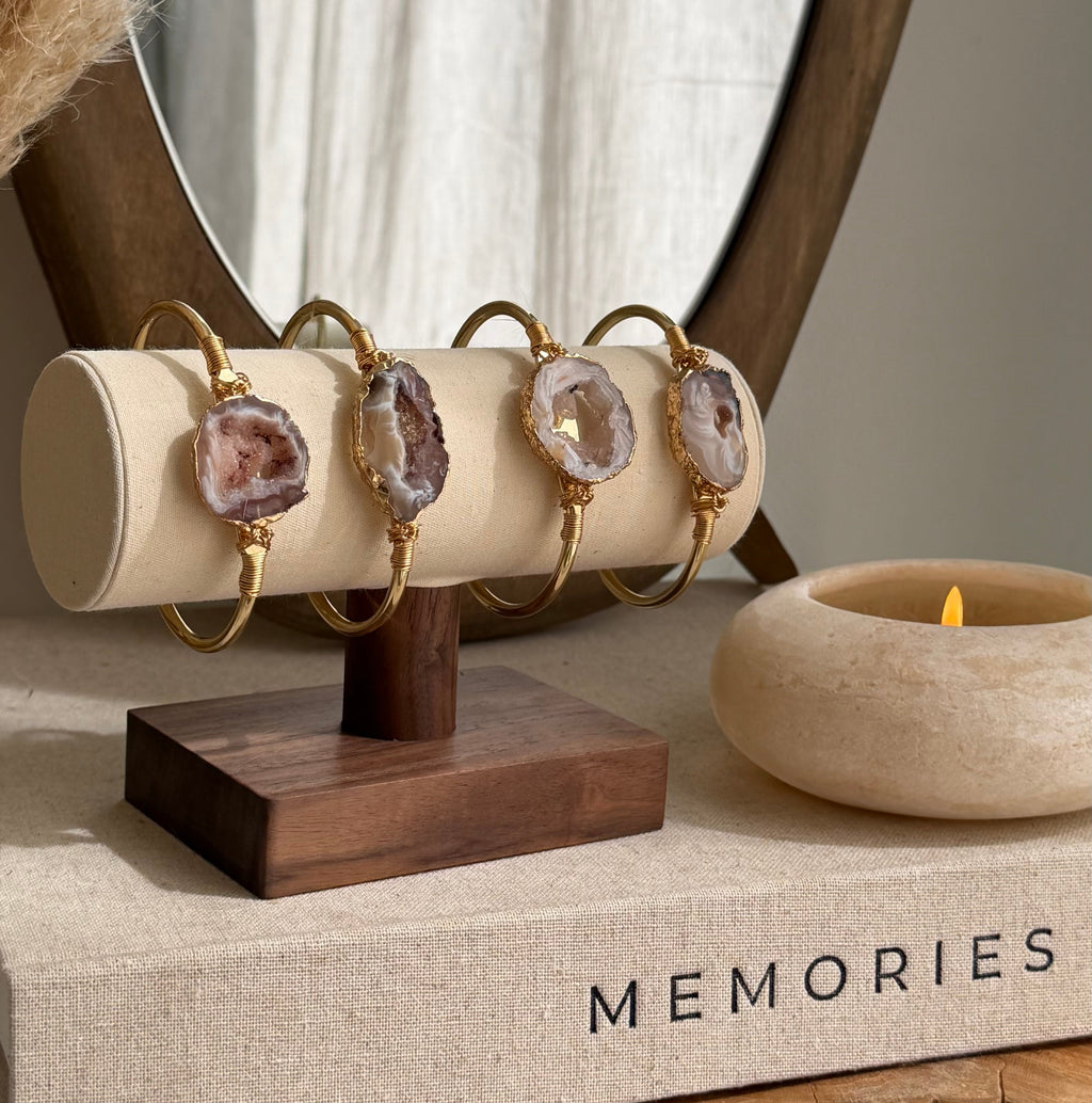 Armband kirstal en natuursteen
