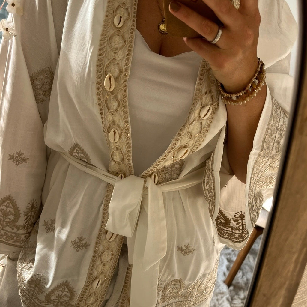 Bohemian kimono beige