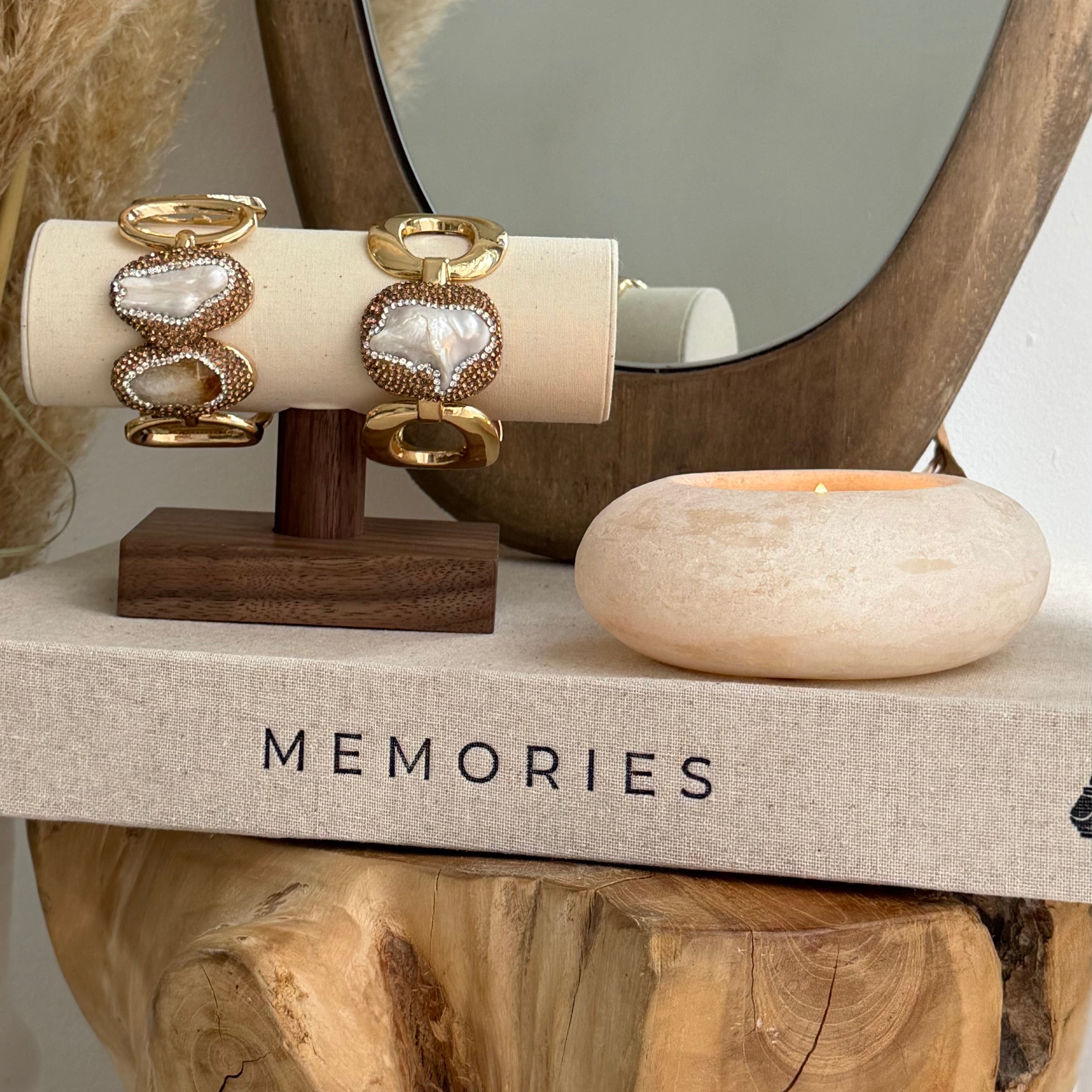 Armband parel Amethist
