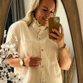 Beige soft jeans dress