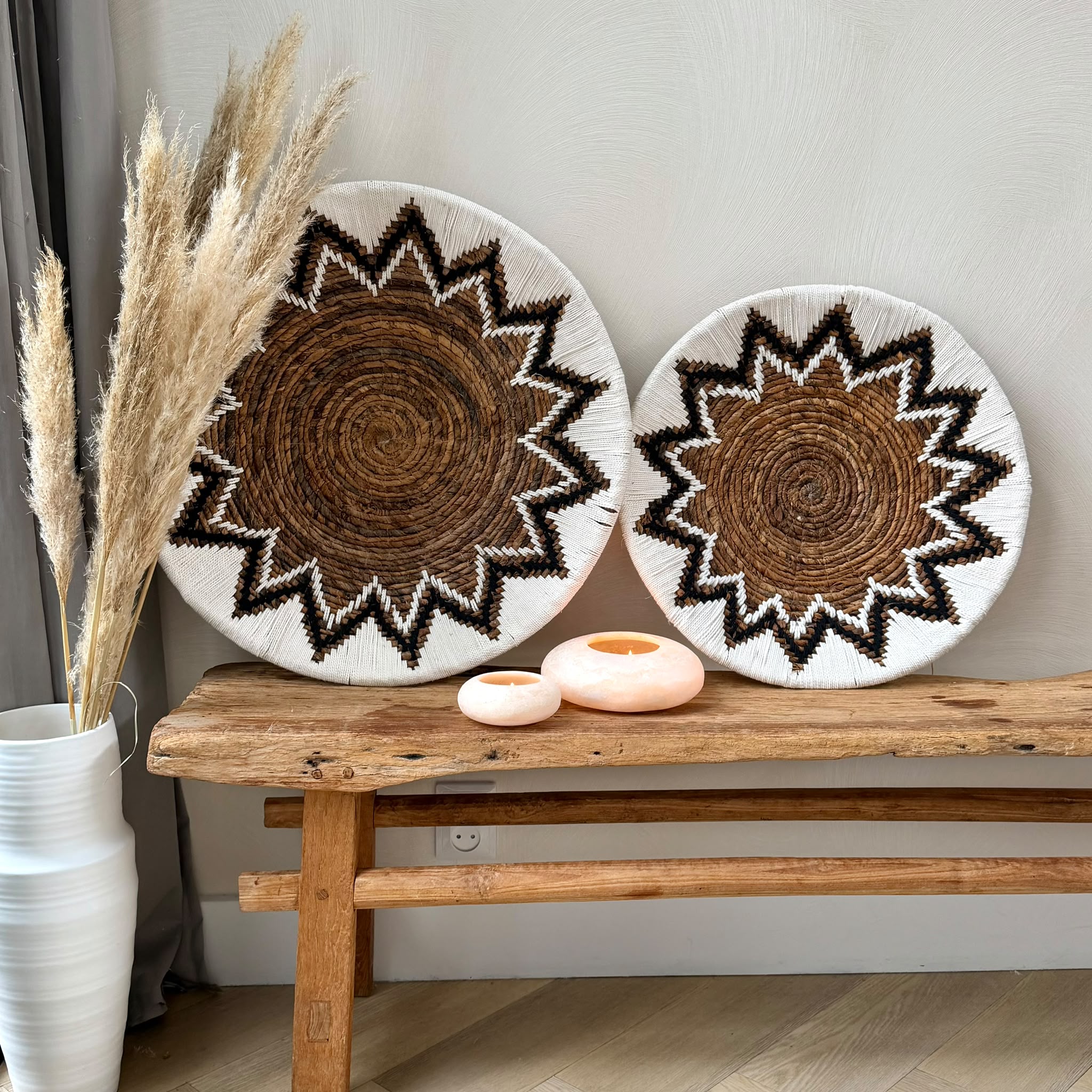 Wandschaal seagrass en rope