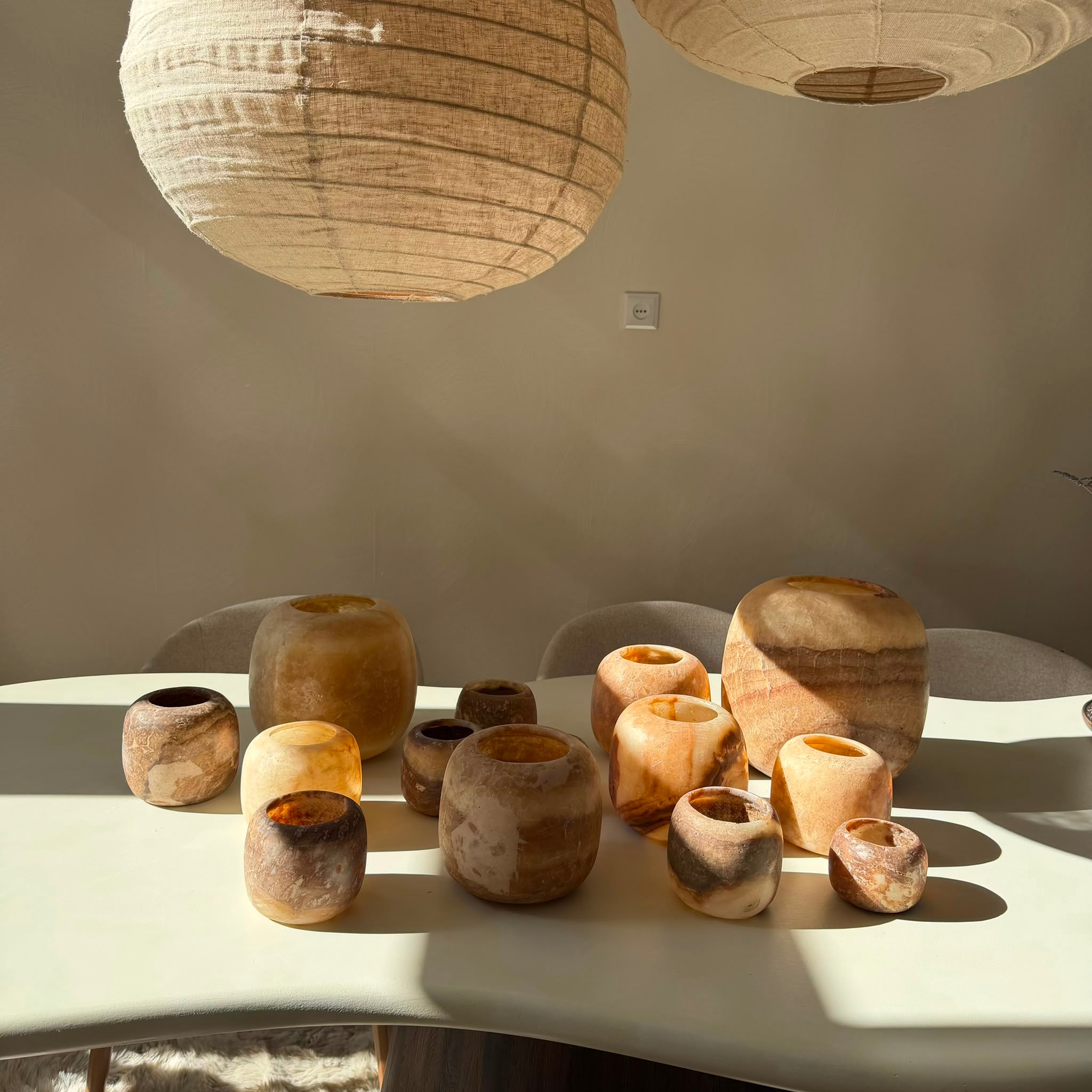 Alabaster rond