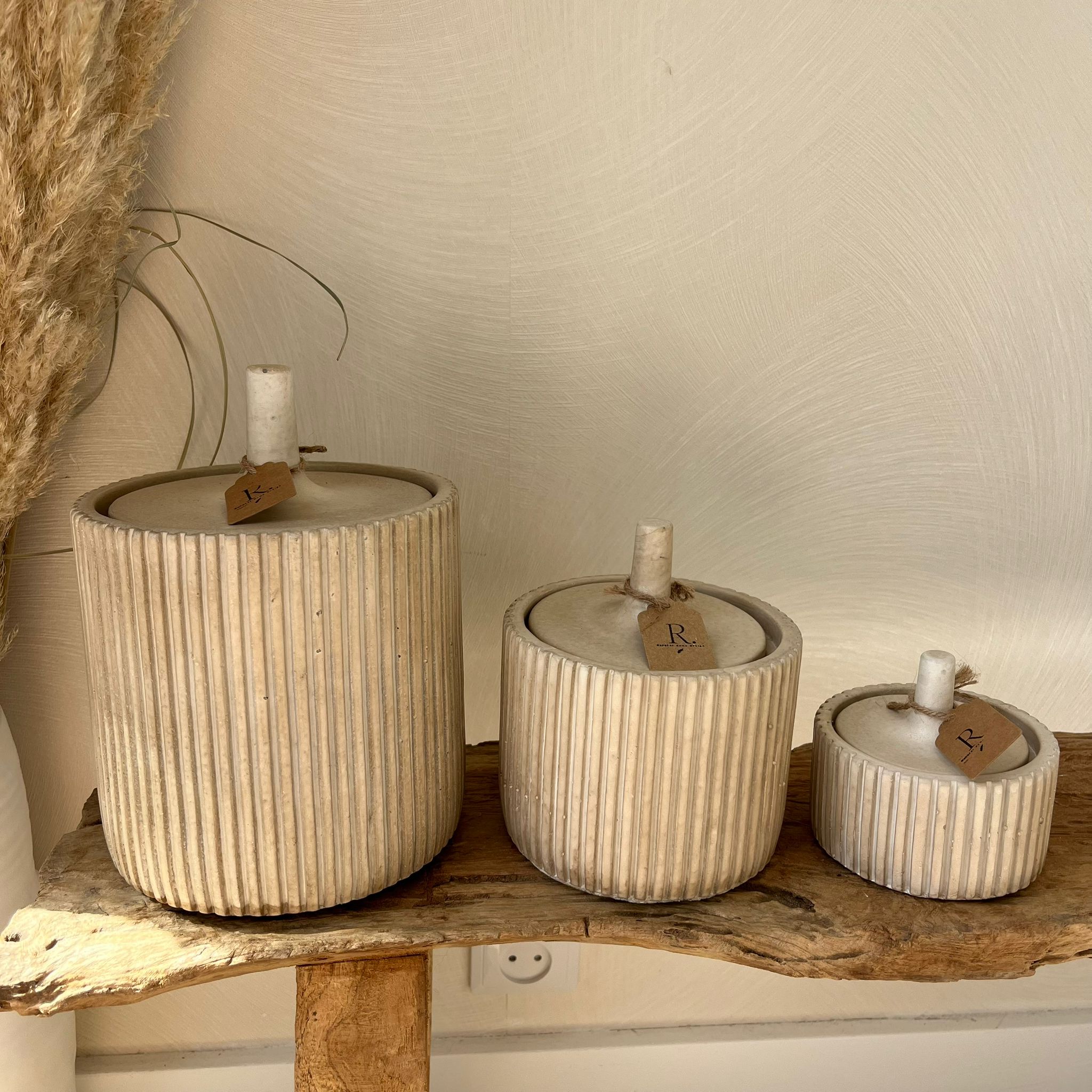 Ribbel potje met deksel
