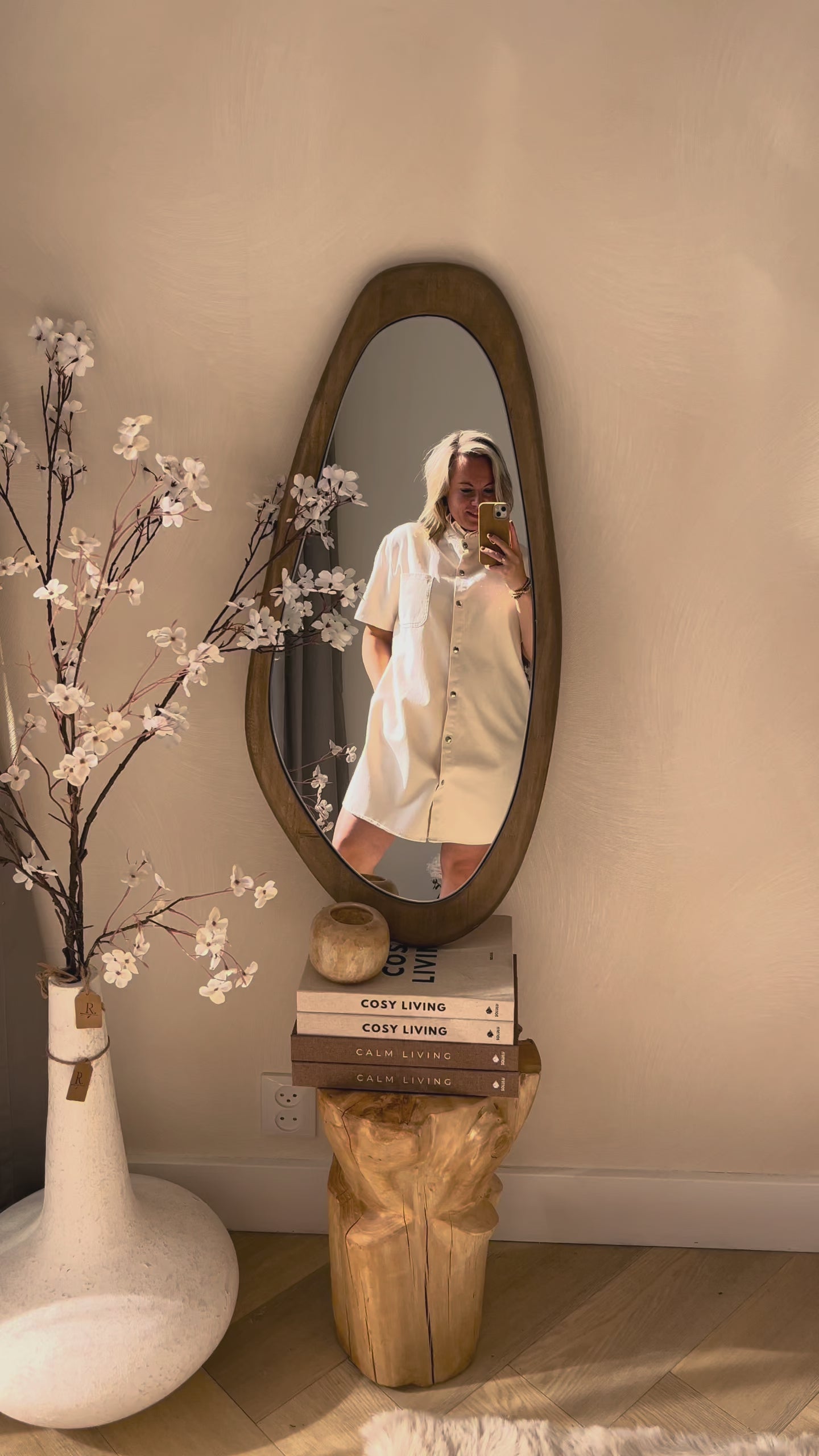 Beige soft jeans dress