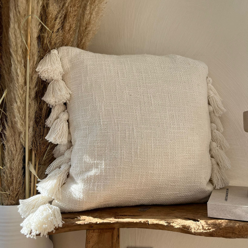 Kussen tassel white