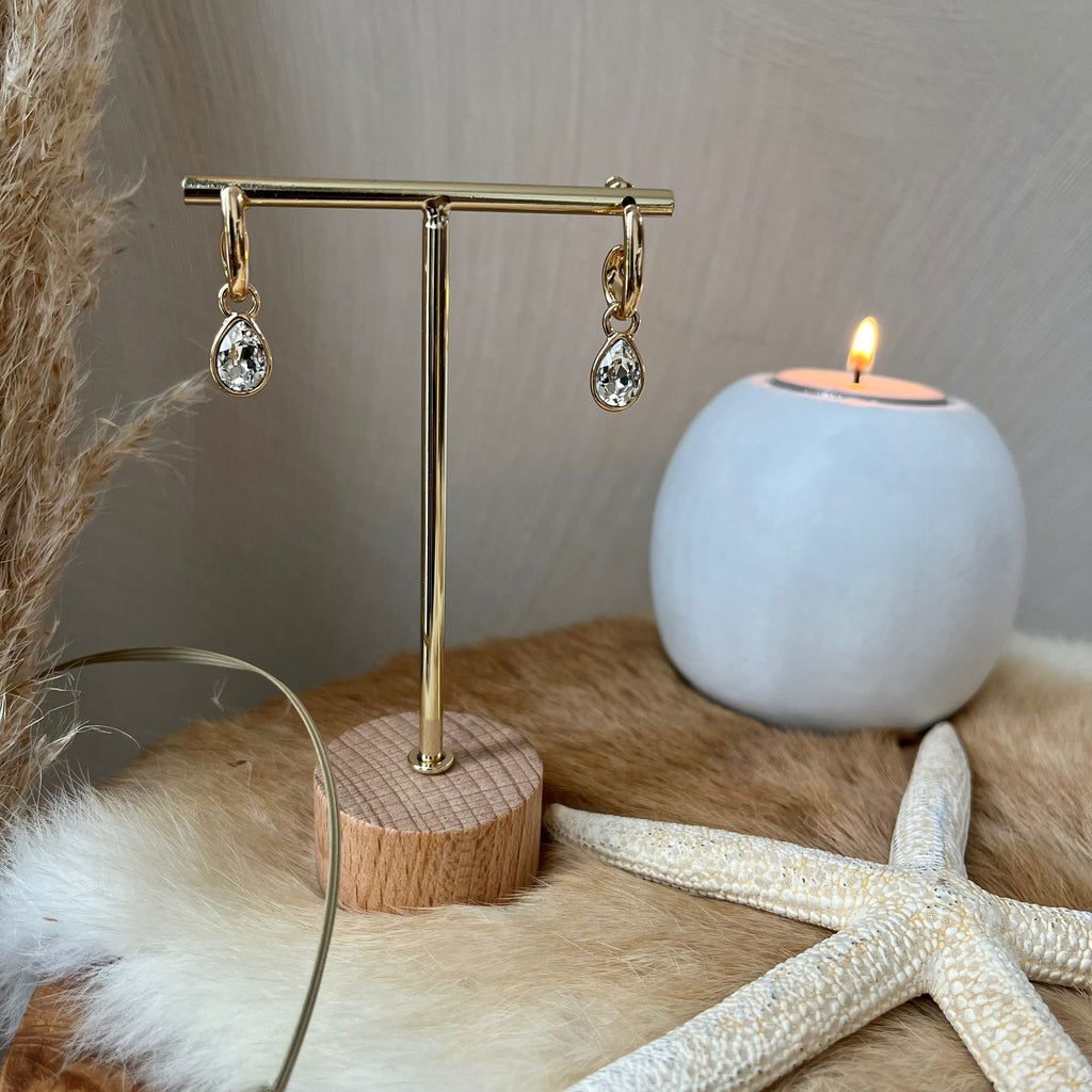 Glas kristal oorbellen